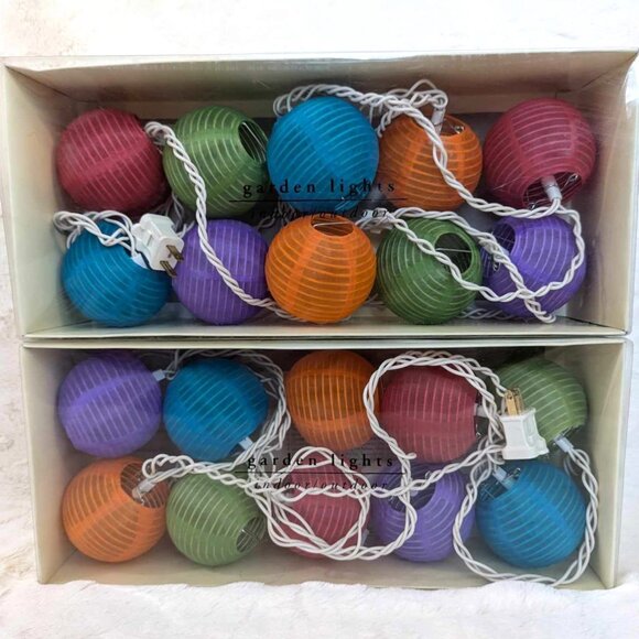 Pier 1 Multi-Color Round Chinese Lantern String Lights 10 light/set. (Set of 2) - Picture 8 of 8